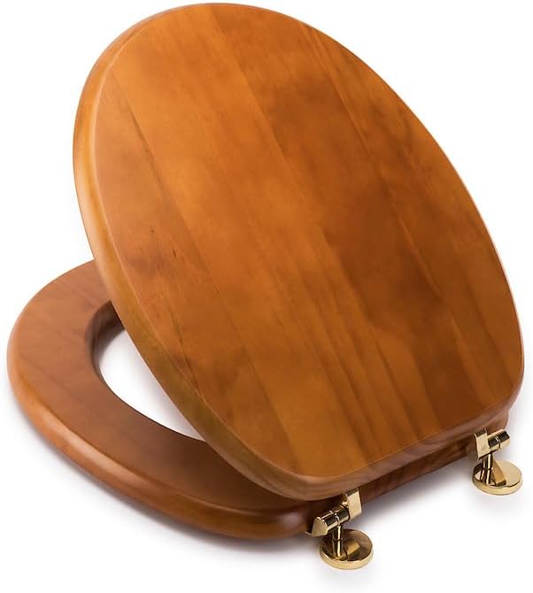 Croydex Toilettensitz aus Massivholz, antike