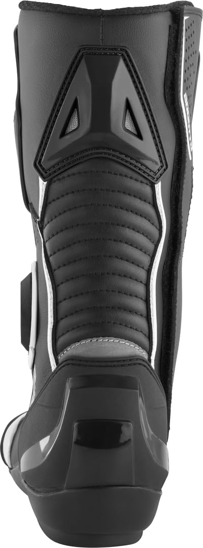 Bogotto Carta Race perforierte Damen Motorrad Stiefel 36 EU Schwarz Weiss, 36 EU Schwarz Weiß