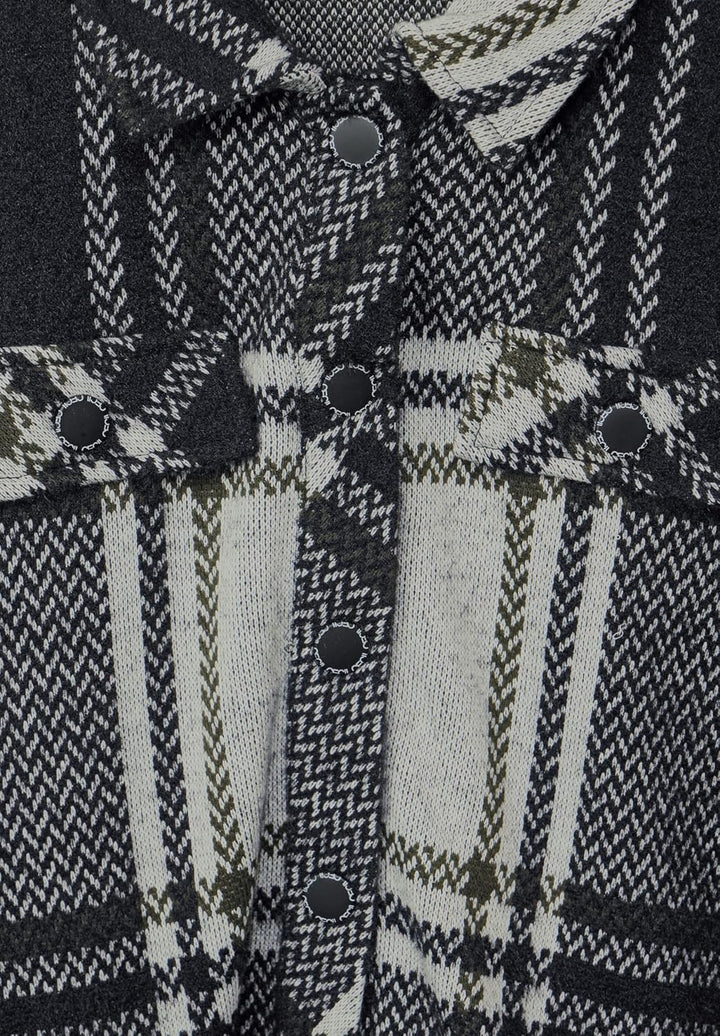 Cecil Damen B320782 Jacquard Jacke Kariert L Schwarz, L Schwarz
