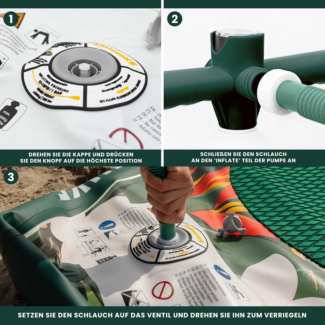 Sup Pumpe Doppelhub - HUIIKE | Pumpe Stand Up Paddle 15 PSI, Luftpumpe Sup Handpumpe Stabil | Handpu