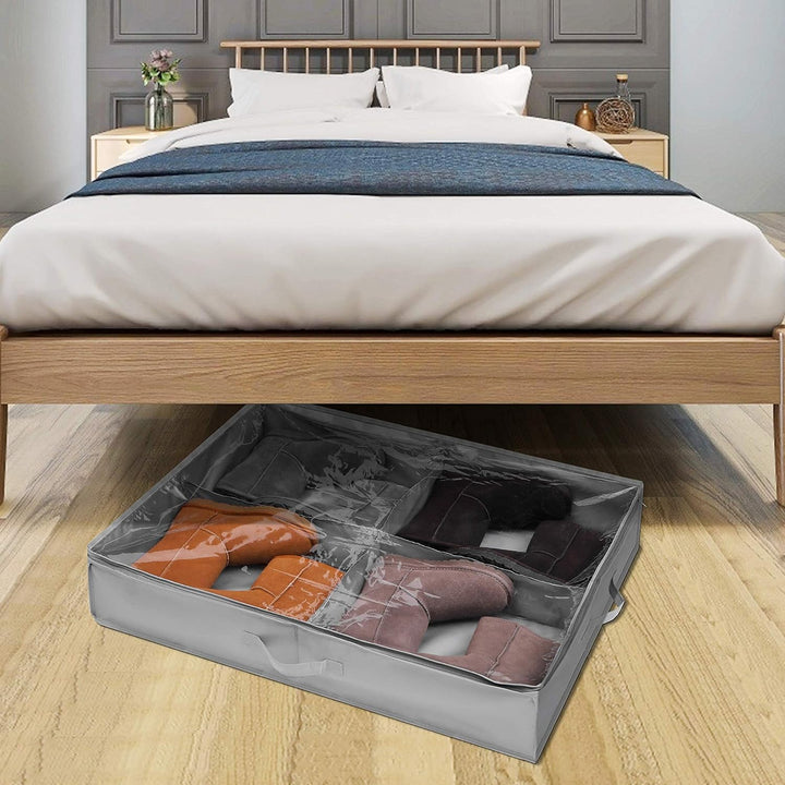 Unterbett-Kommode für Schuhe Aufbewahrung 2 Stück, Schuh Aufbewahrungssysteme mit 16+4 Fächern, Unte