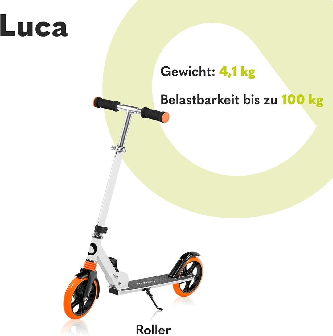 LIONELO Luca Plus Scooter Roller Kinderroller Cityroller Tretroller Kickroller Kickscooter bis 100kg