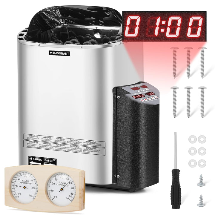 Mxmoonant 6KW Saunaofen, Digitale Display Steuerung, Elektroherd für Sauna, für Home, Hotel, Spa, Ma