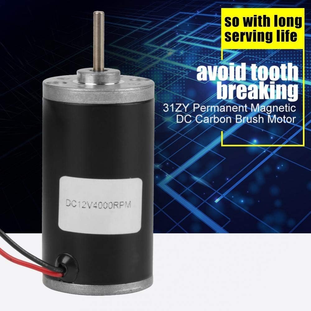 Dauermagnet DC Motor 31ZY 6V / 12V / 24V 3500-8000RPM Hochgeschwindigkeits-Reversible Elektrische CW