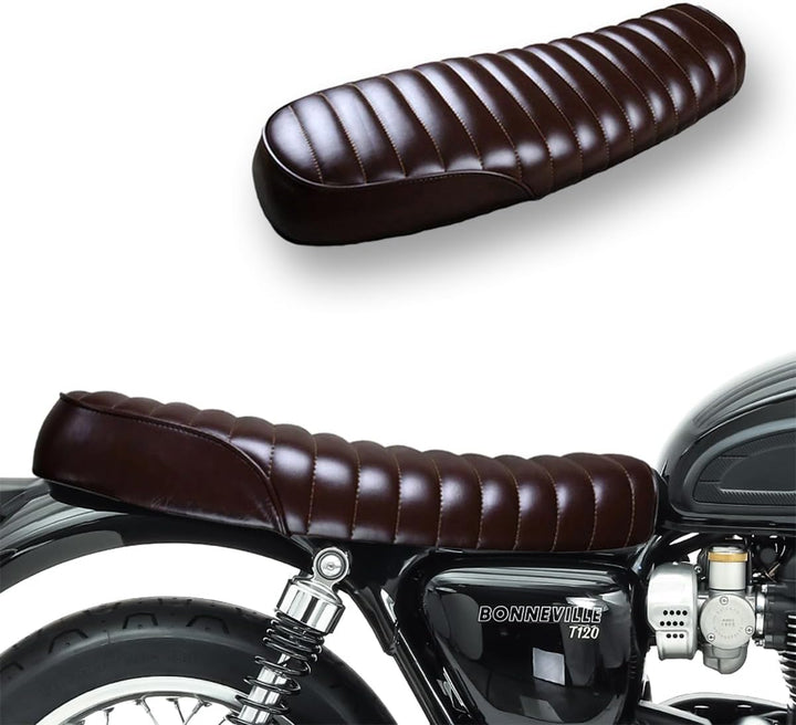Sitzbank Caferacer kompatibel für Royal Enfield Continental GT 650/535 SL4 Flat braun