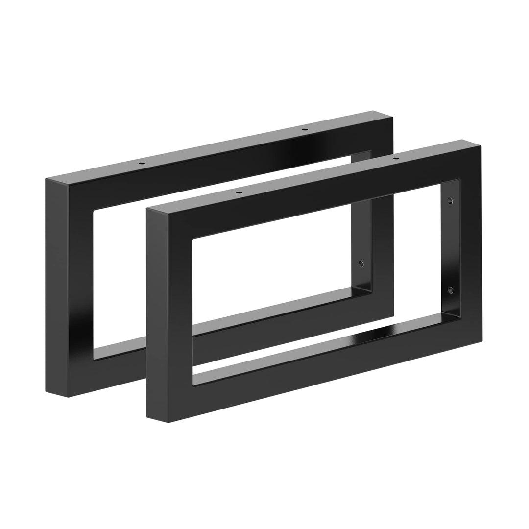 2x sossai® Stahl Waschtischkonsole 40 cm, schwarzmatt für Waschbecken Waschtisch, 40 cm