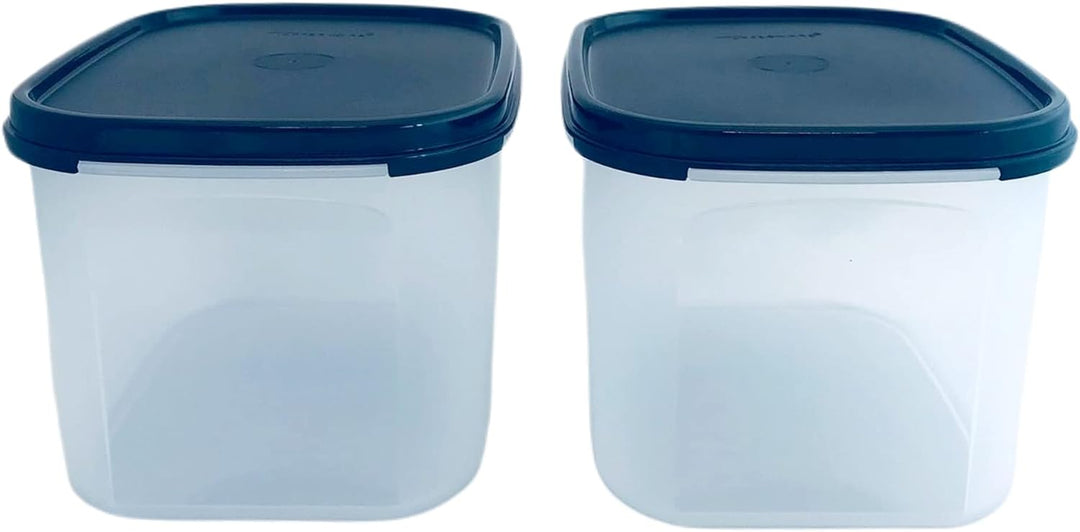 Tupperware Eidgenosse SET 2x 1,9L schwarz Quadratisch Kompaktus Kompaktbehälter Vorrat Modular Behäl