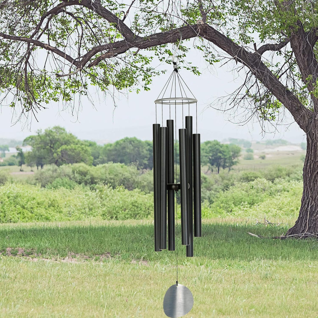 OSVINO Klangspiele Windspiele Aluminium mit Klang Gesamtlänge 90cm gross für drinnen draussen Balkon