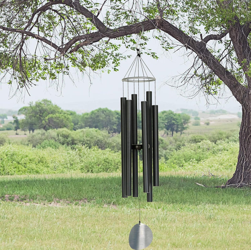 OSVINO Klangspiele Windspiele Aluminium mit Klang Gesamtlänge 90cm gross für drinnen draussen Balkon