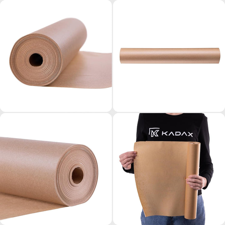 KADAX Backpapier auf Rolle, 38 cm x 50 m, Pergamentpapier mit beidseitiger Silikonbeschichtung, anti