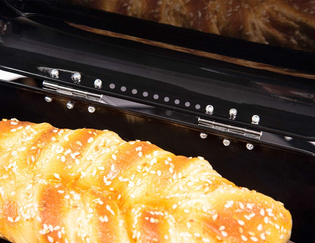 Theo&Cleo Brotkasten mit Deckel, Grosser Knäckebrot Box aus Metall, Brotaufbewahrungsbox Bread box,