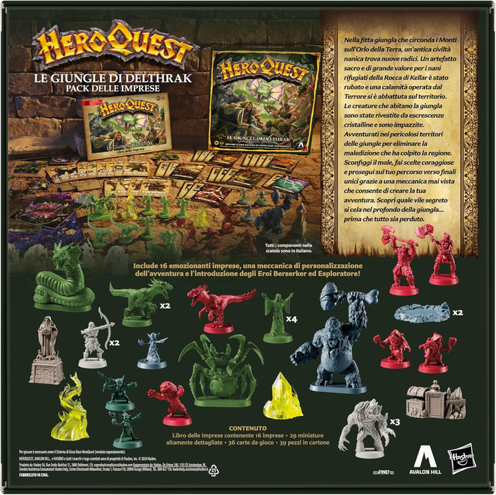 Avalon Hill, HeroQuest, Dschungel-Pack von Delthrak | Rollenspiele | Ab 14 Jahren | Für 2-5 Spieler