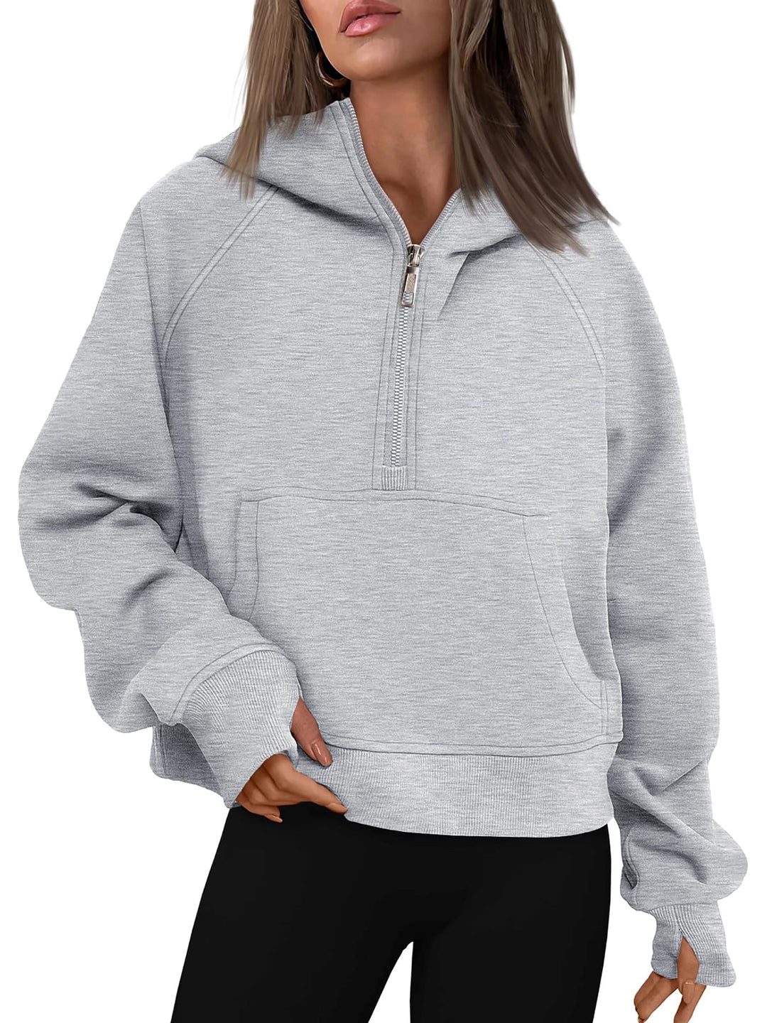 Timuspo Hoodie Damen Sweatjacke Kapuzenjacke mit Fleecet-Innenfutter Basic Zip Up Hoodie Pullover Wi