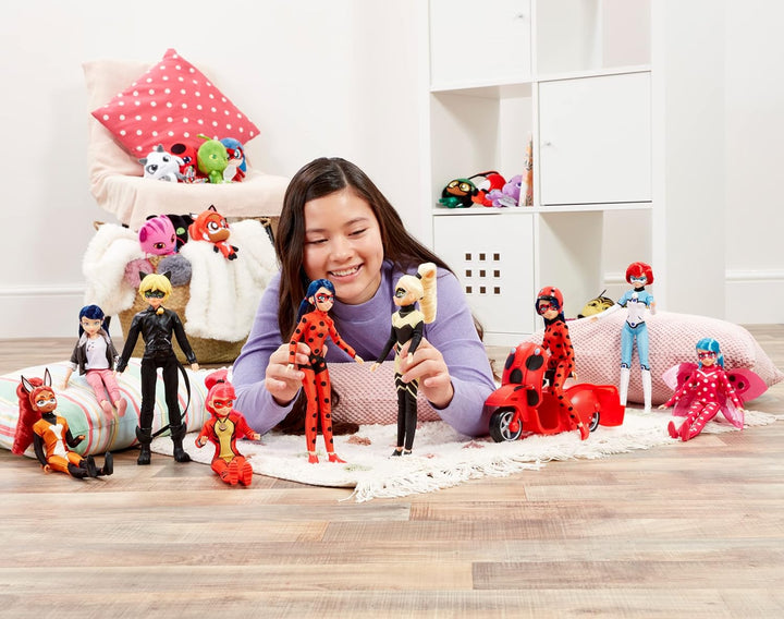 BANDAI - Miraculous Ladybug - Puppe - Dragon Bug - Ankleidepuppe mit Gelenken 26 cm - Superhelden-Pu