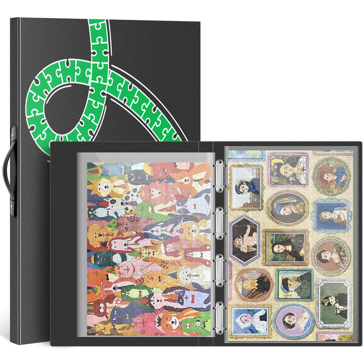 Nariolar Puzzle-Aufbewahrungsordner für 1000 Teile – 15 HD-Taschen, Platz für 30 Puzzles, staubdicht