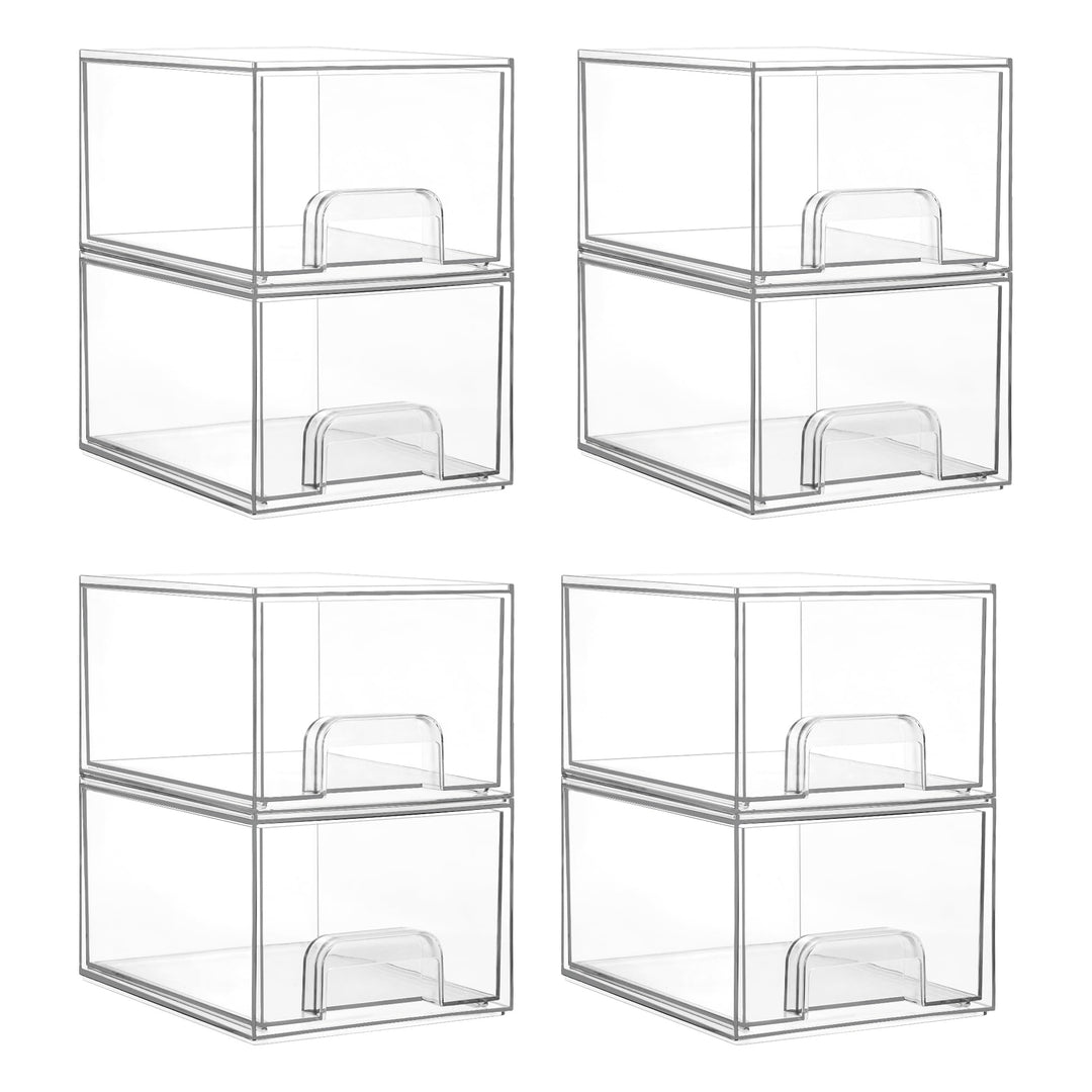 Vtopmart 8er-Set Kleine Stackable Storage Drawers, Acrylic Organiser, Aufbewahrung und Organisation