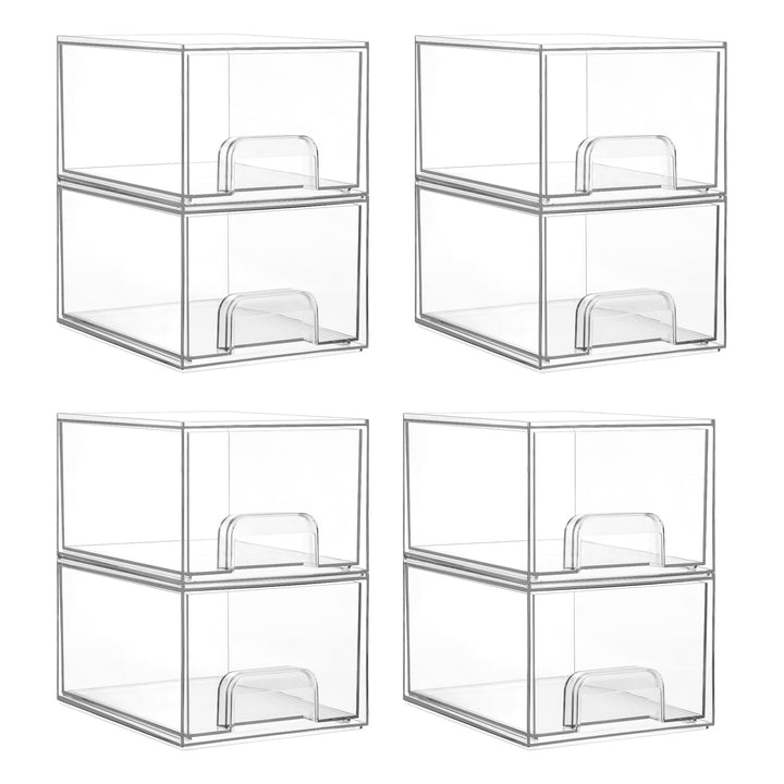 Vtopmart 8er-Set Kleine Stackable Storage Drawers, Acrylic Organiser, Aufbewahrung und Organisation