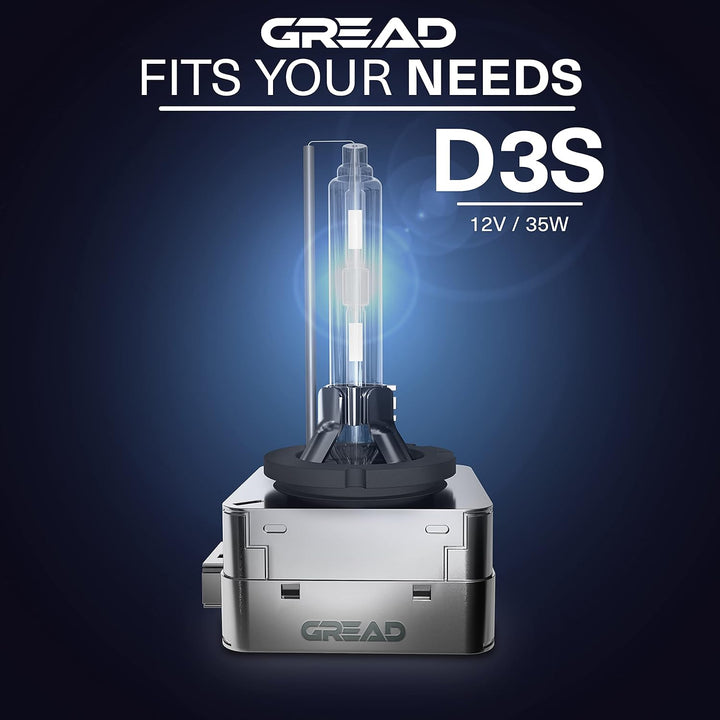 Gread D3S Xenon Brenner 2 Stück - 6000k 35W - für Xenon Auto Scheinwerfer Lampe passgenau und lange