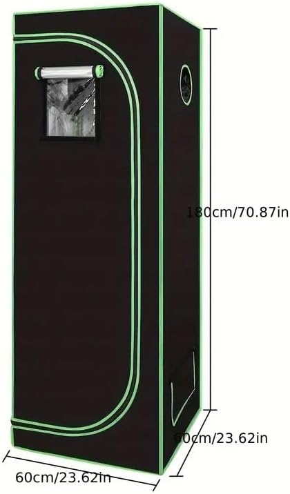 Schwarz-grünes Gewächshaus-Pflanzenzelt, 60*60*180 cm 600D Oxford Grow Tent, Zuchtzelte für hydrokul