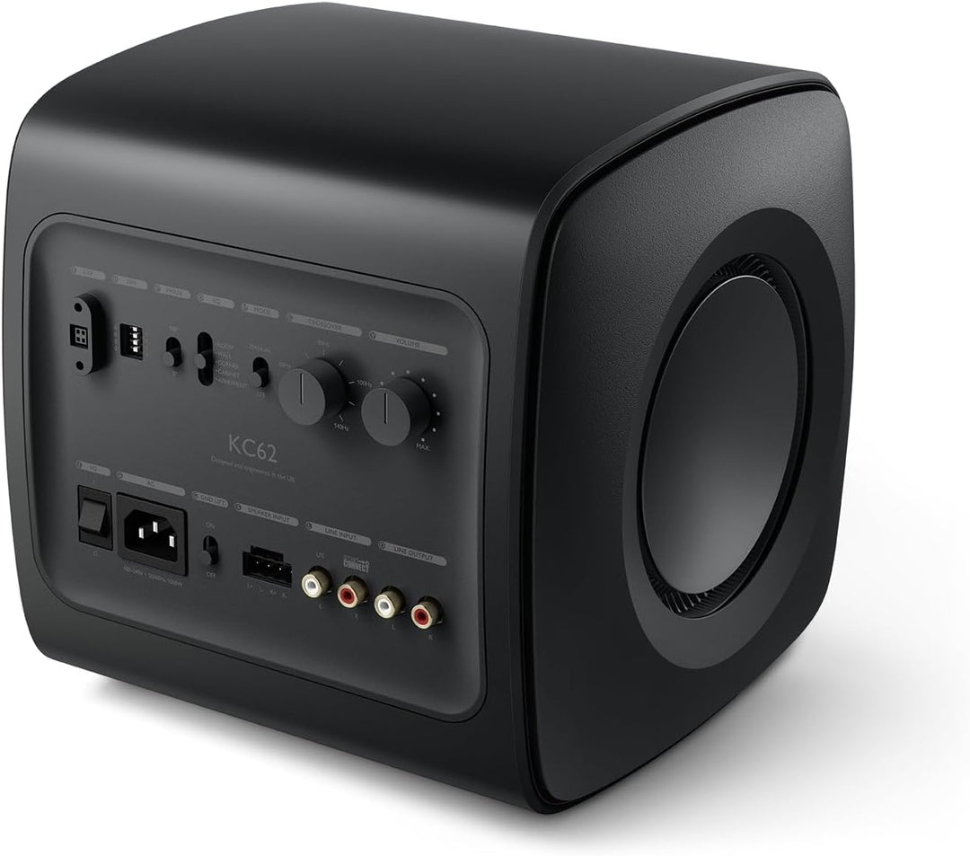 KEF KC62 Leistungsstarker Aktiver Subwoofer | Schwarz | 1000 Watt, Schwarz