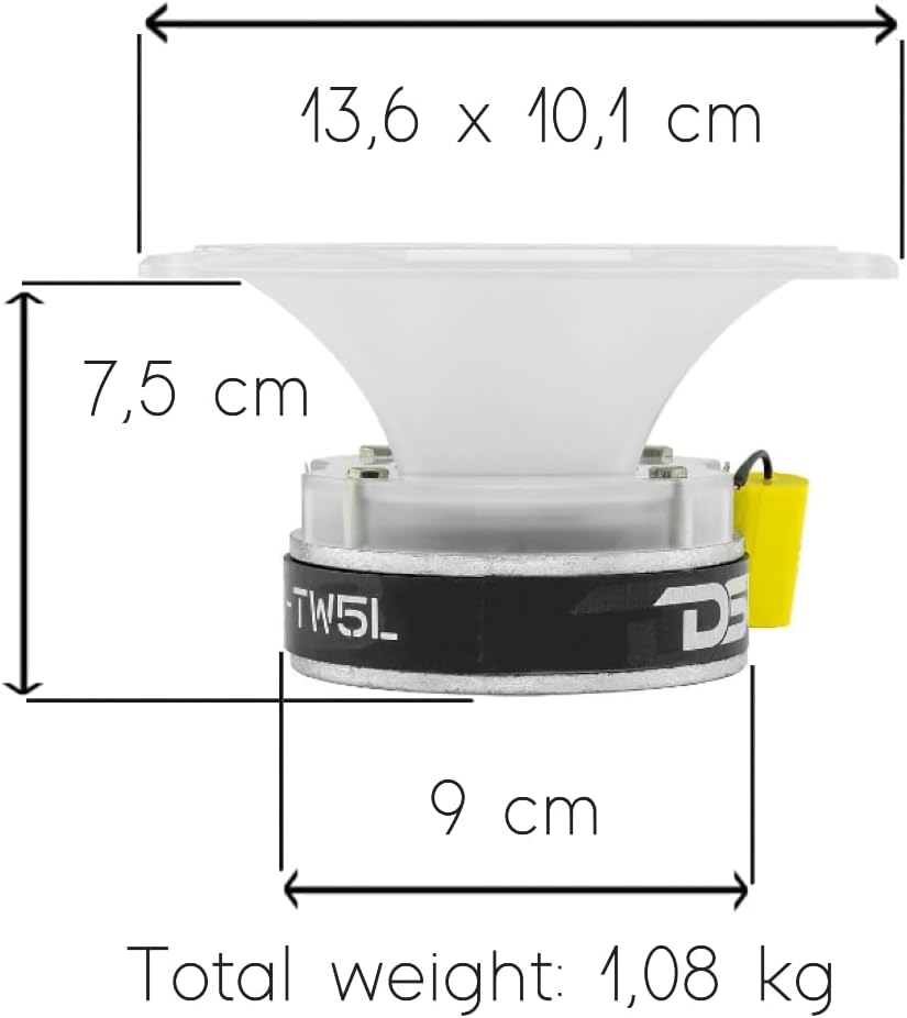 1 DS18 PRO-TW5L PROTW5L Super Bullet Hochtöner 4 x 5,35" 10,1 x 13,6 cm 250 watt rms 500 Watt max 4