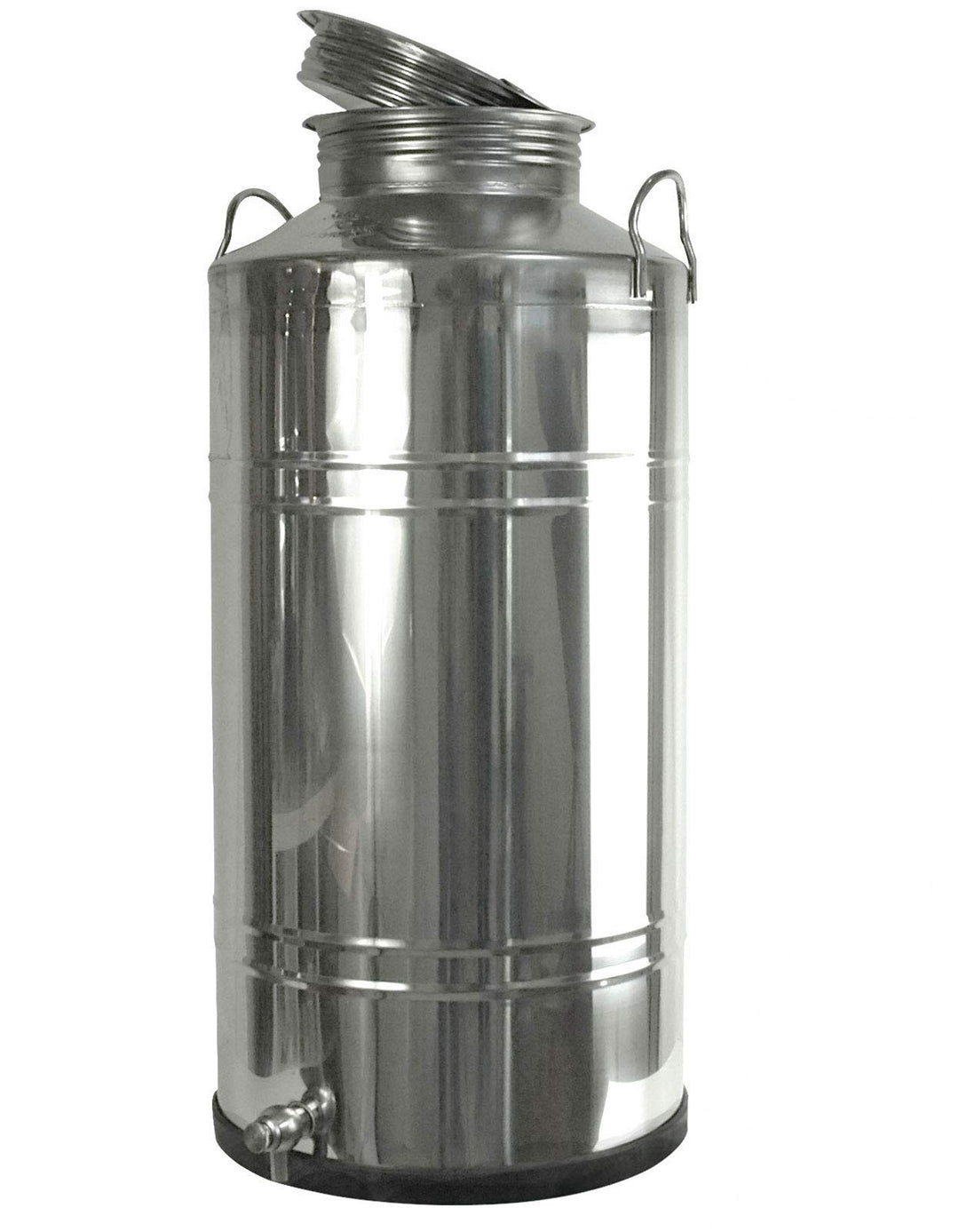 Fischer Kellereitechnik Edelstahl-Kannen (Kanne 3-100L mit/ohne Kugelhahn) (75 Liter mit Auslaufhahn
