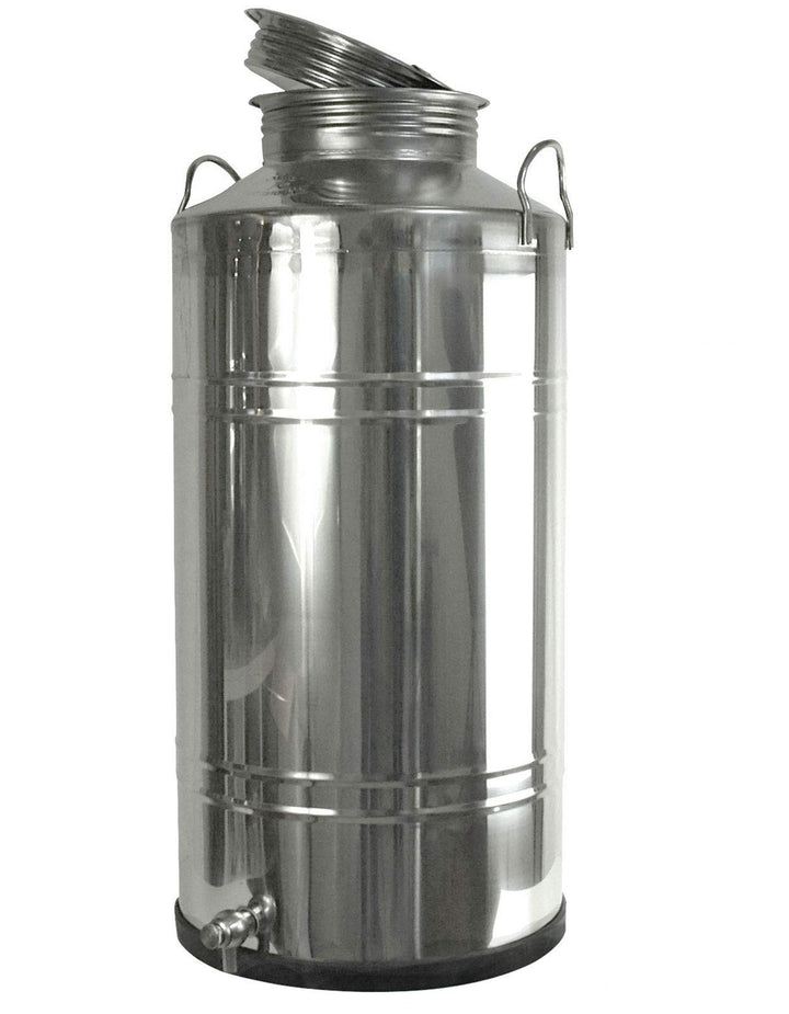 Fischer Kellereitechnik Edelstahl-Kannen (Kanne 3-100L mit/ohne Kugelhahn) (75 Liter mit Auslaufhahn