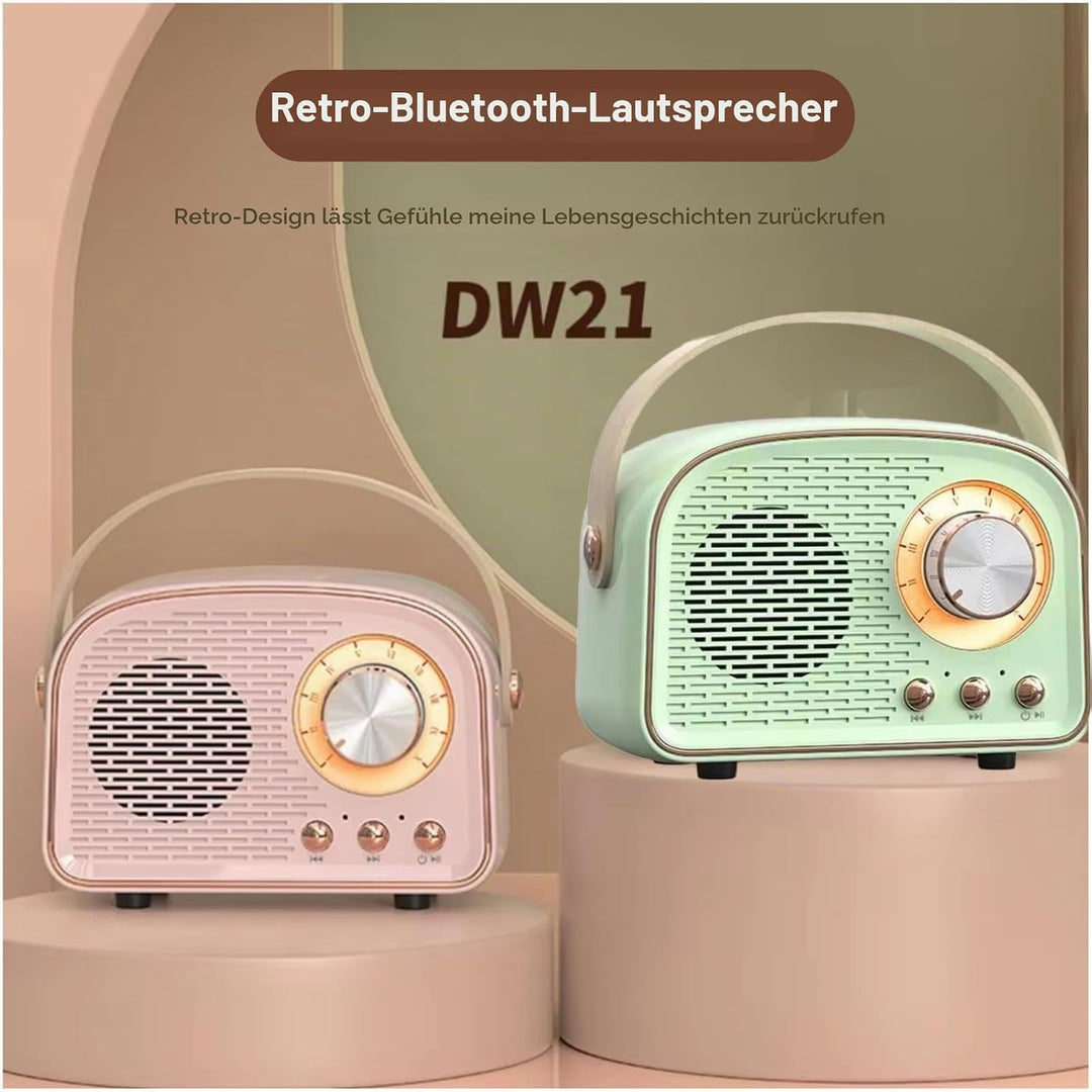 Garsent Retro BT -Lautsprecher, Kleiner Handheld Tragbares Vintage -Dekor für Home Outdoor DW21, 500