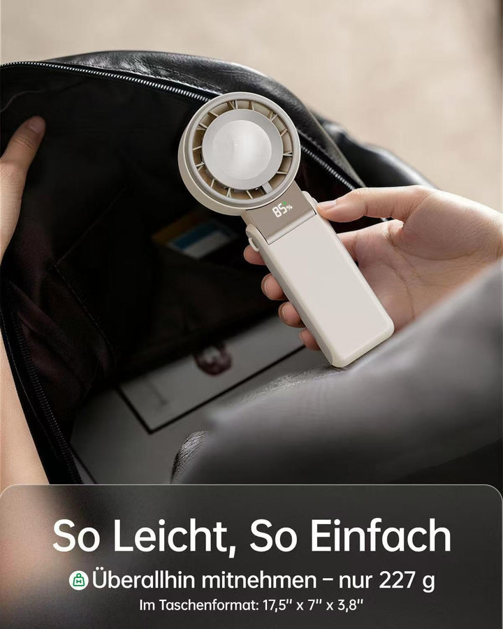 SWEETFULL Tragbarer Turbo Handventilator, Mini Ventilator,USB-Aufladbar, 5 Geschwindigkeitsstufen,20