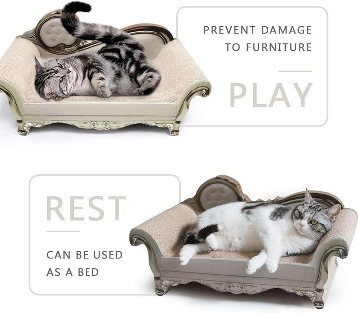 SONGWAY Kratzbrett für Katzen aus Pappe – Sofaform Wellpappe Kratzmöbel, Kratzspielzeug , Kratzloung