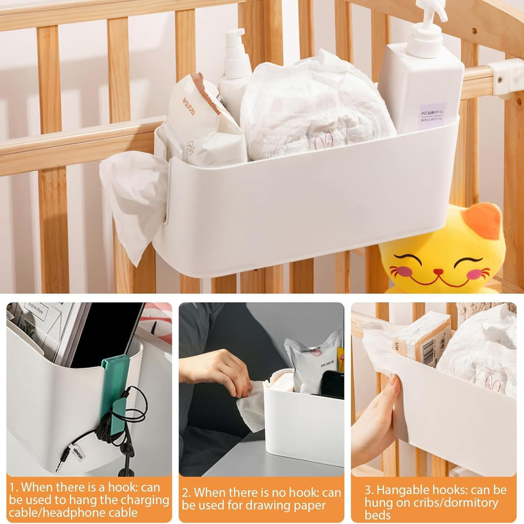 2 Stück Bett Organizer Zum Einhängen, Hängebett Organizer Aufbewahrungskorb, Nachttisch Bett Bettabl