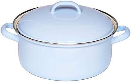 Riess, 0282-006, Kasserolle mit Chromrand 24, CLASSIC - BUNT/PASTELL, Farbe Blau, Durchmesser 24 cm,