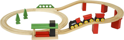 33424 BRIO Classic Deluxe-Set - Eisenbahnzubehör Holzeisenbahn - Empfohlen für Kinder ab 3 Jahren