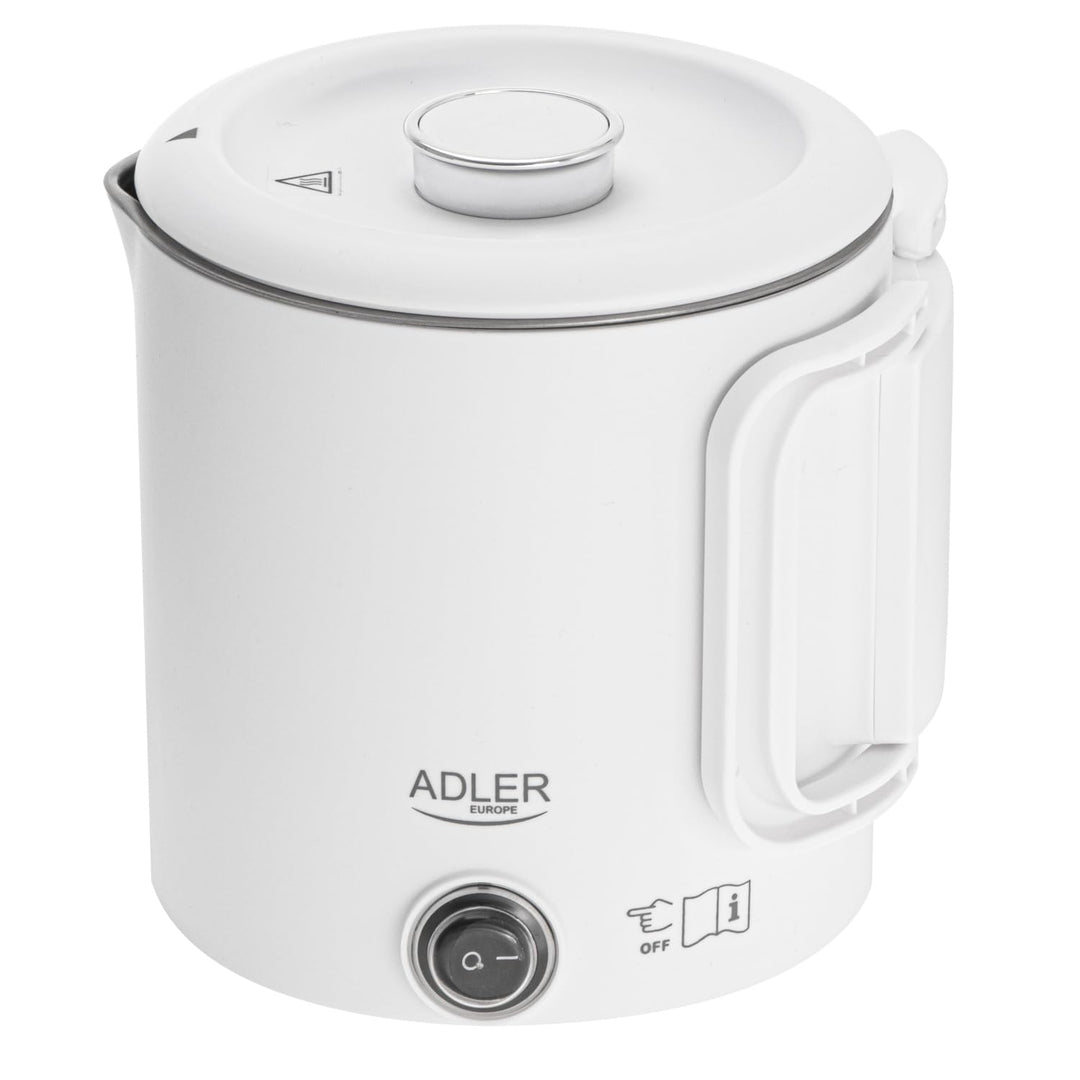 Adler AD 1388w Reise-Wasserkocher 0,8L 1 Liter Weiss, 1 Liter Weiss