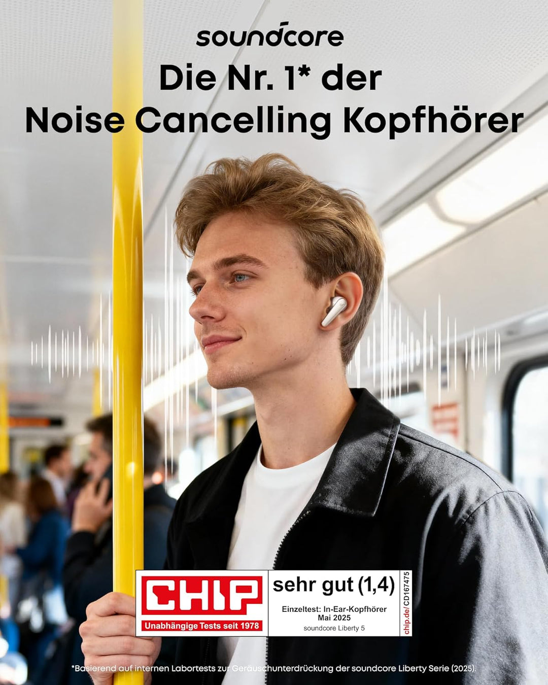 soundcore Liberty 5 by Anker, kabellose Earbuds mit Noise Cancelling, 2X stärkere Stimmreduktion, AN