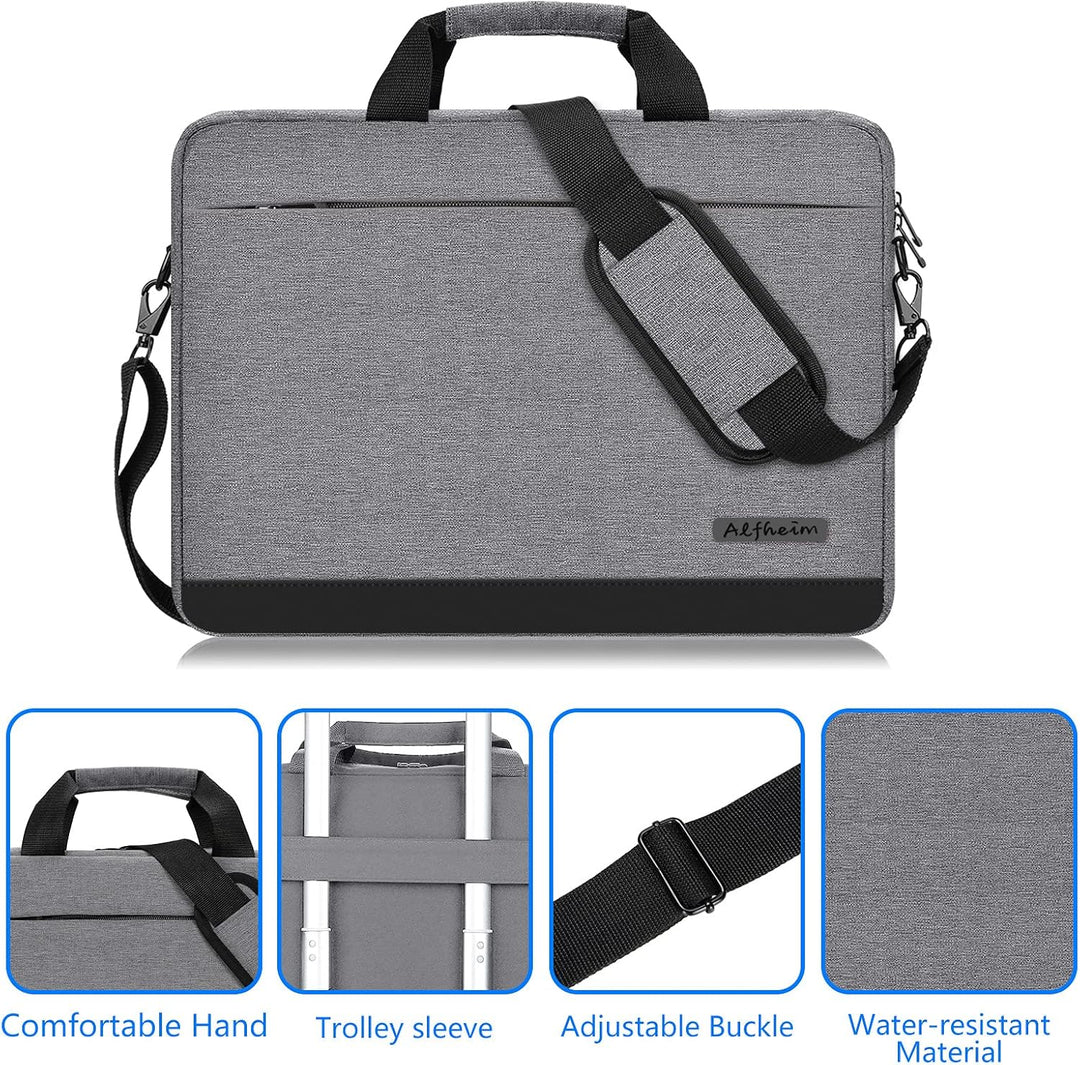 Alfheim Laptoptasche mit Schultergurt 15.6/16 Zoll Herren Damen Leichte Wasserdichte Weiche Computer