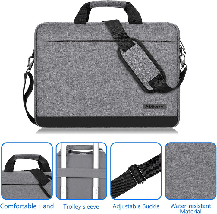 Alfheim Laptoptasche mit Schultergurt 15.6/16 Zoll Herren Damen Leichte Wasserdichte Weiche Computer