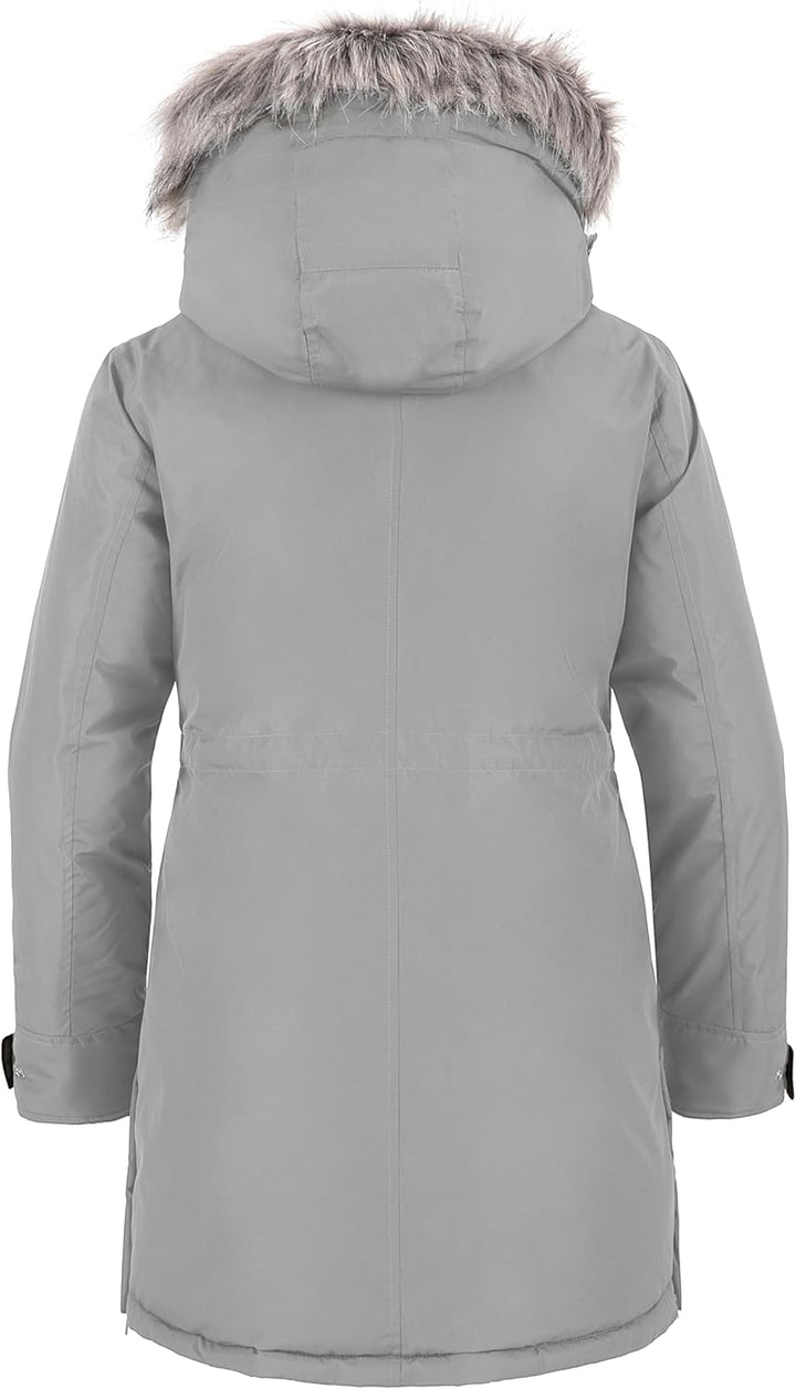 Wantdo Damen Winter Warm Puffer Mantel Wasserabweisend Outdoor Jacke Winddichte Oberbekleidung Mante