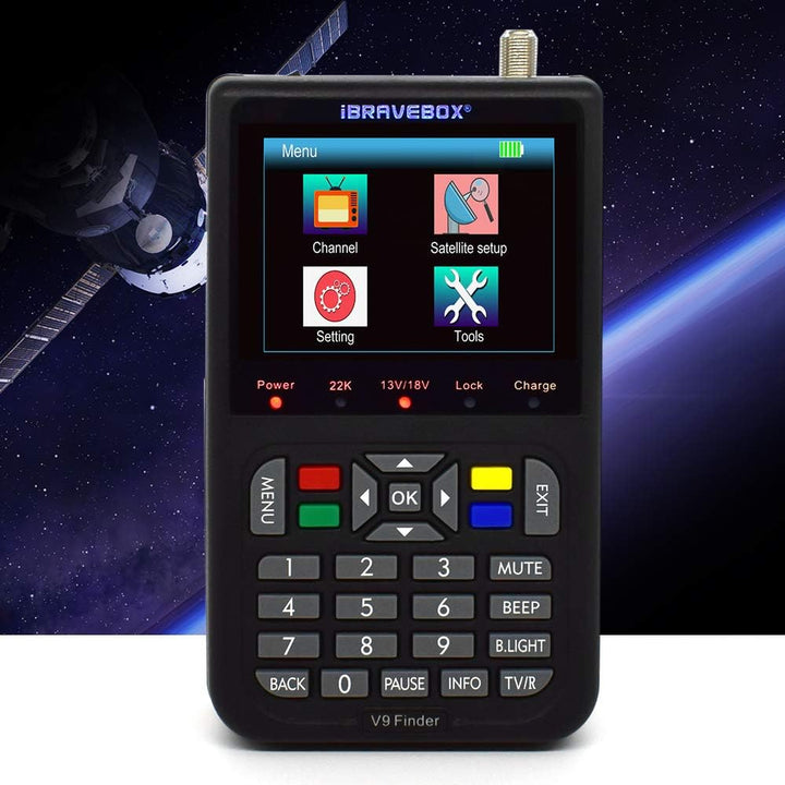 Satelliten Finder, VISLONE V9 Satelitenfinder Meter Digital Sat Messgeräte, Satellitensucher 3,5-Zol
