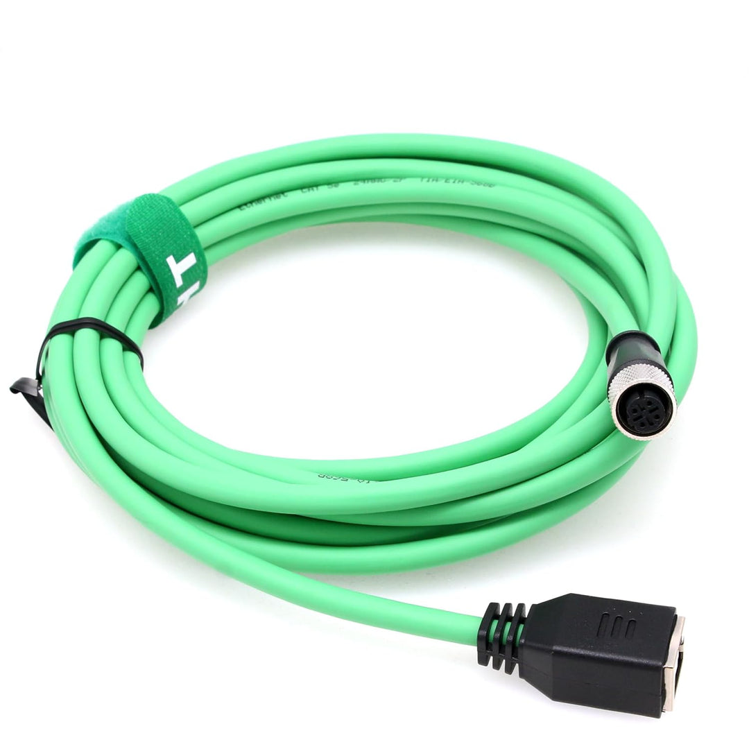 Ethernet Netzwerkadapterkabel M12 4 Pin D Code auf RJ45 Buchse Cat5e für Sick Keyence IV2 SR-1000 Ba