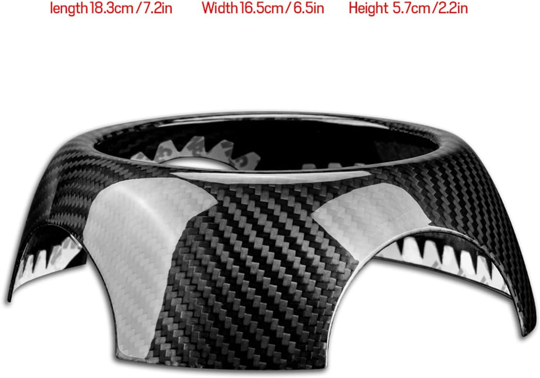 KUNGKIC Auto-Lenkrad-Airbag Abdeckung Aufkleber Kohlefaser für Mini Cooper Clubman R55 R56 R57 R58 R