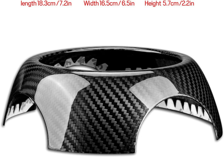 KUNGKIC Auto-Lenkrad-Airbag Abdeckung Aufkleber Kohlefaser für Mini Cooper Clubman R55 R56 R57 R58 R