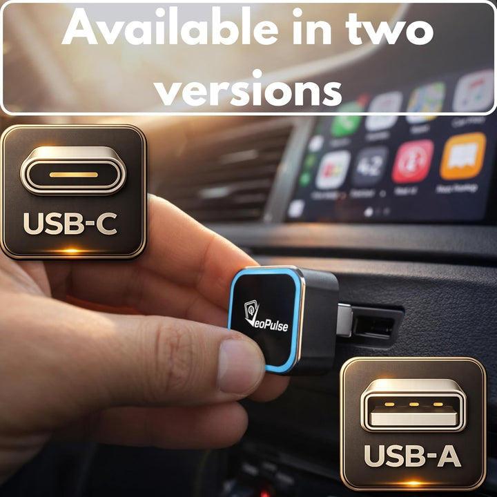 C-Pro USB-C Kabelloser CarPlay & Android Auto Adapter – Dual-Speicher (Ideal für Paare) – Zink-Gehäu