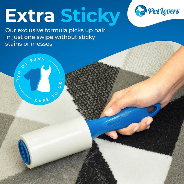 PetLovers Extra klebrige Fusselrolle Mega Value Set 720 Blatt für die Tierhaarentfernung Hunde- und