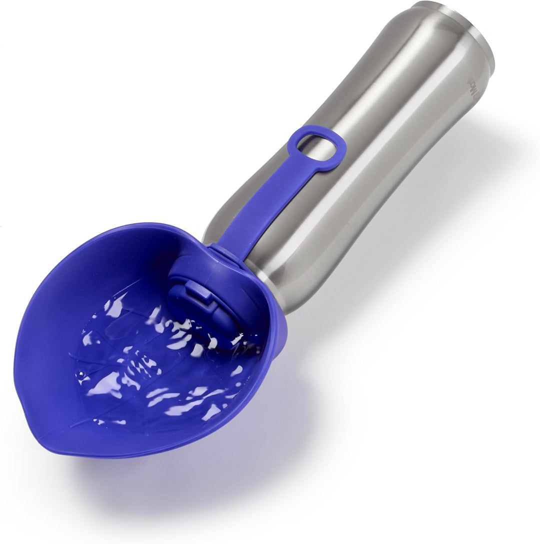 Dog Mate Edelstahl-Reiseflasche für Hunde – Tragbare Wasserflasche mit angebauter Trinkschale