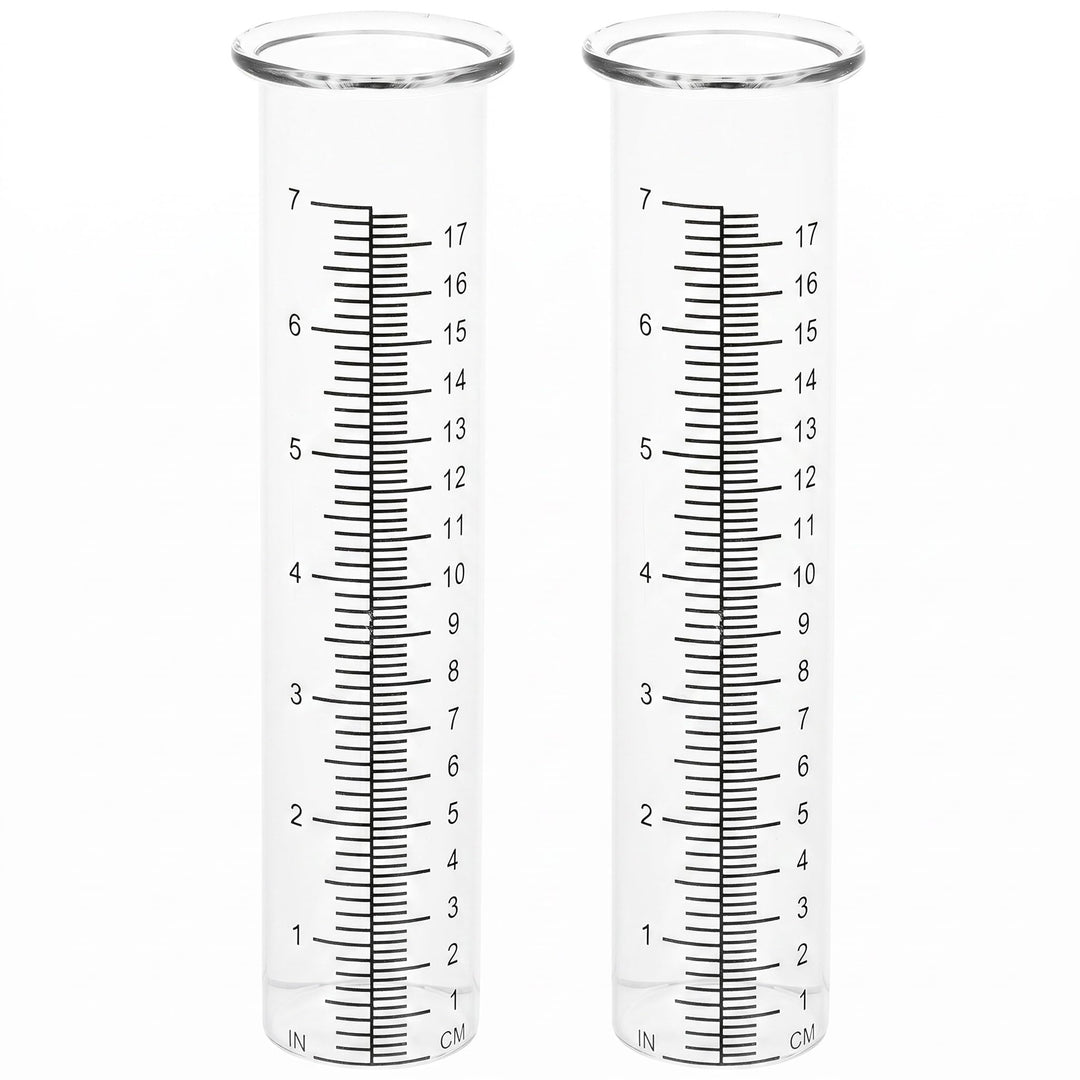 DOITOOL 2 Pcs Regen Gauge Aussen Glas Ersatz Rohr Regen Gauge Zylinder für Hof Garten Hause Im Freie