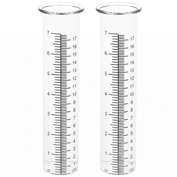 DOITOOL 2 Pcs Regen Gauge Aussen Glas Ersatz Rohr Regen Gauge Zylinder für Hof Garten Hause Im Freie