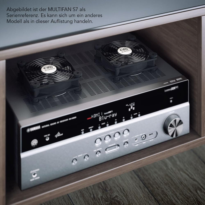 AC Infinity MULTIFAN S4, 140mm USB Lüfter, 18dB Leise, Kunststoff, 1.5W, 5V, 2000U/min, für Receiver