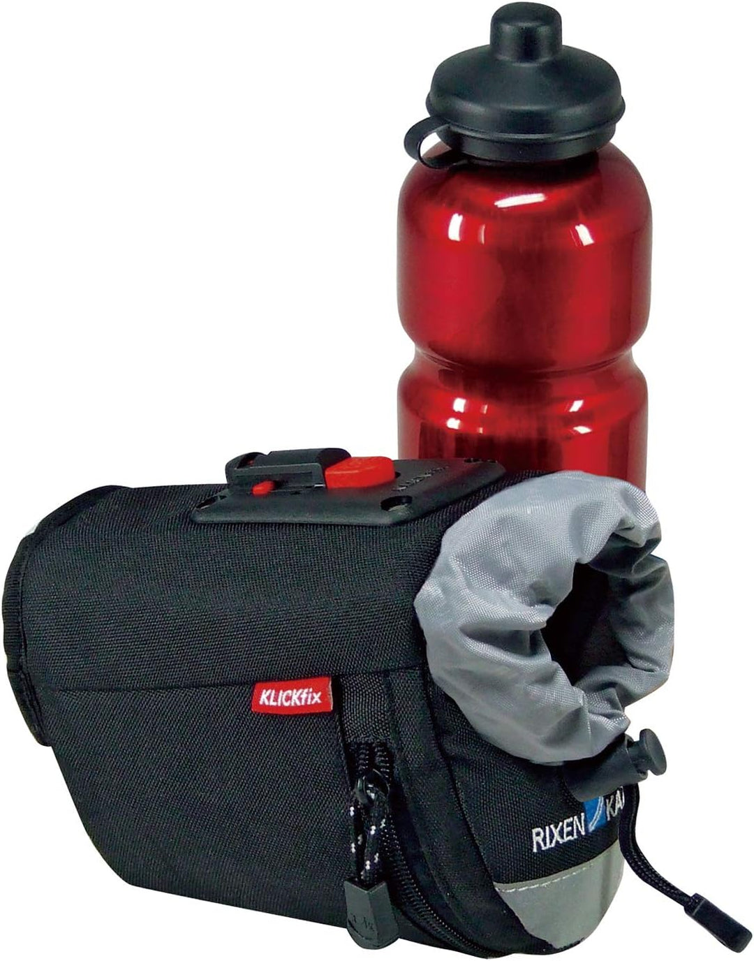 Rixen und Kaul KlickFix Micro Bottle Bag - Satteltasche mit Trinkflaschenhalter Schwarz, Schwarz