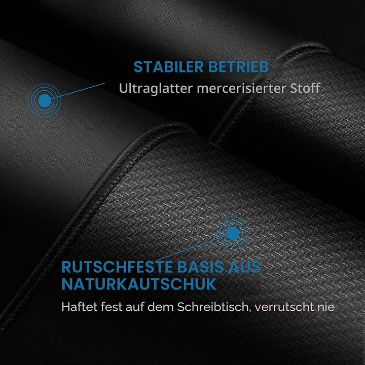 LL-COEUR XXL Schwarz Mauspad Gaming Mouse Mat Laptops Schreibtischunterlage Desk Pad (800 x 500 x 3